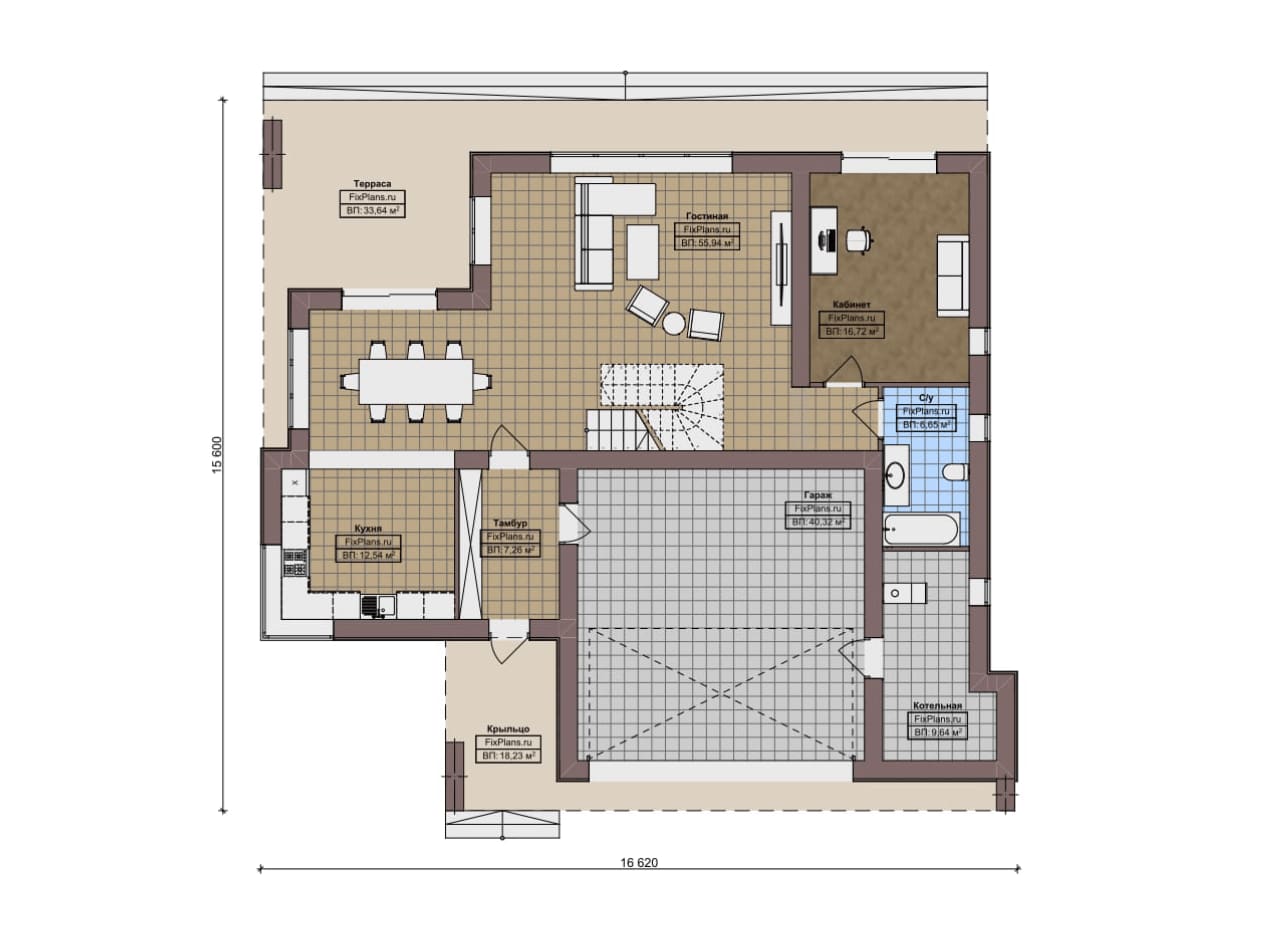 Планировка Двухэтажный дом F-15866