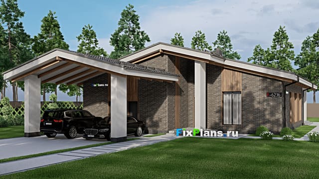 Одноэтажный дом F-6236